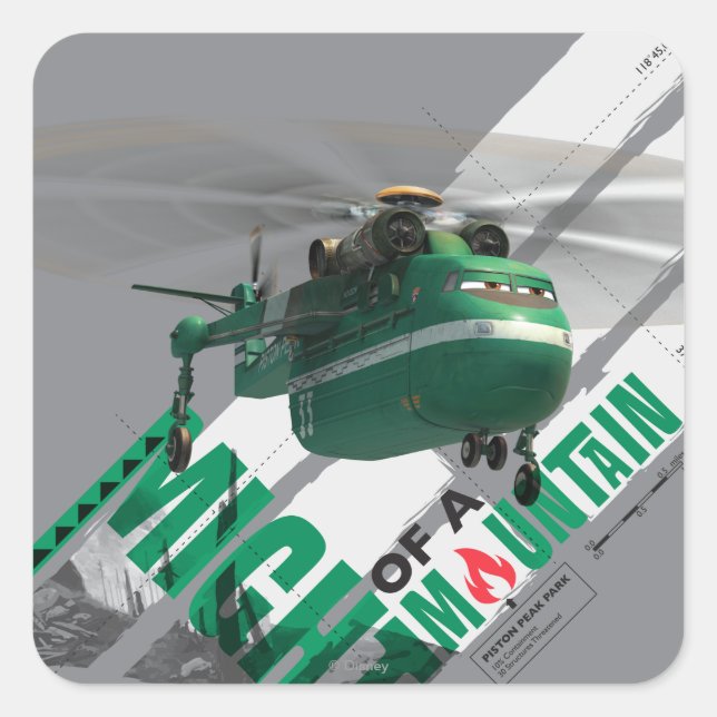 Windlifter Might Of A Mountain Square Sticker (Front)