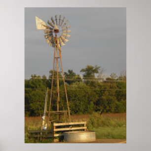 Windmill 3 Colour Print