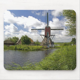 Windmill along a canal east of Leiden in the Mouse Pad
