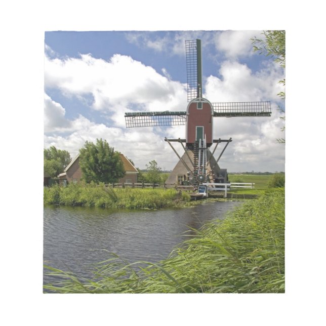 Windmill along a canal east of Leiden in the Notepad (Front)