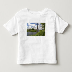 Windmill along a canal east of Leiden in the Toddler T-shirt