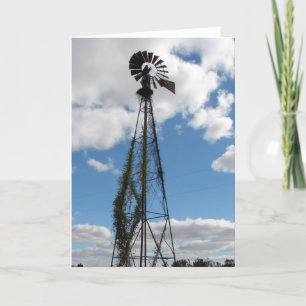 Windmill and Clouds Card