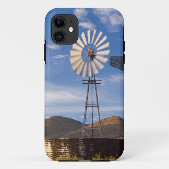 Windmill And Dam In The Karoo At Sunrise Case-Mate iPhone Case (Back)