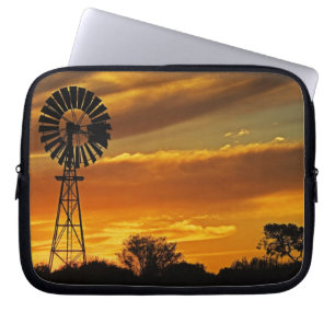 Windmill and Sunset, William Creek, Oodnadatta Laptop Sleeve