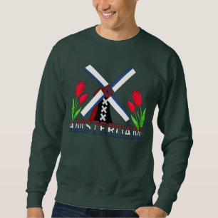 Windmill and Tulips  Sweatshirt