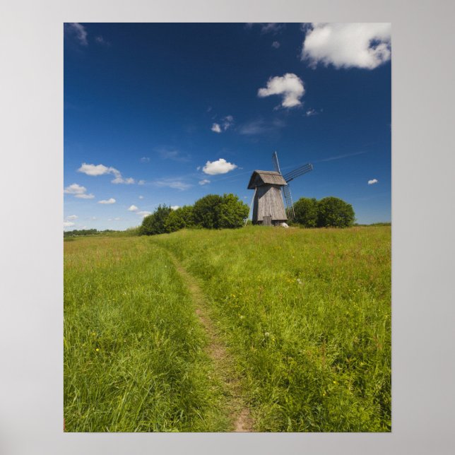 Windmill at Mikhailovskoye Poster (Front)