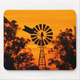 Windmill at Sunset, Australia Mouse Pad