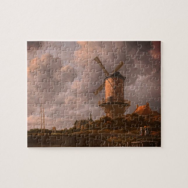 Windmill at Wijk bij Duurstede: Jigsaw Puzzle (Horizontal)