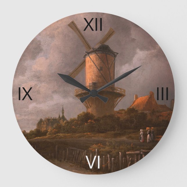 Windmill at Wijk bij Duurstede:  Large Clock (Front)