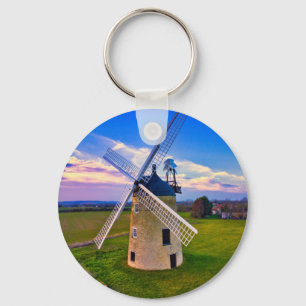 Windmill Blue Sky Keychain