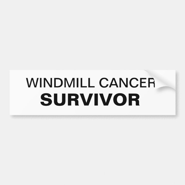 Windmill cancer survivor bumper sticker (Front)