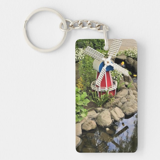 Windmill Garden Decor Keychain (Front)