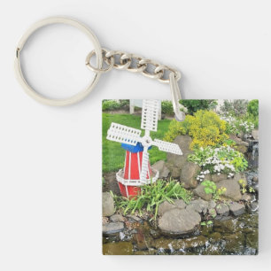 Windmill Garden Decor Keychain