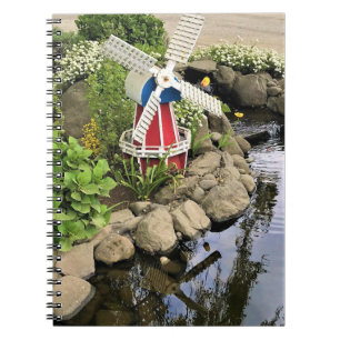 Windmill Garden Decor Notebook