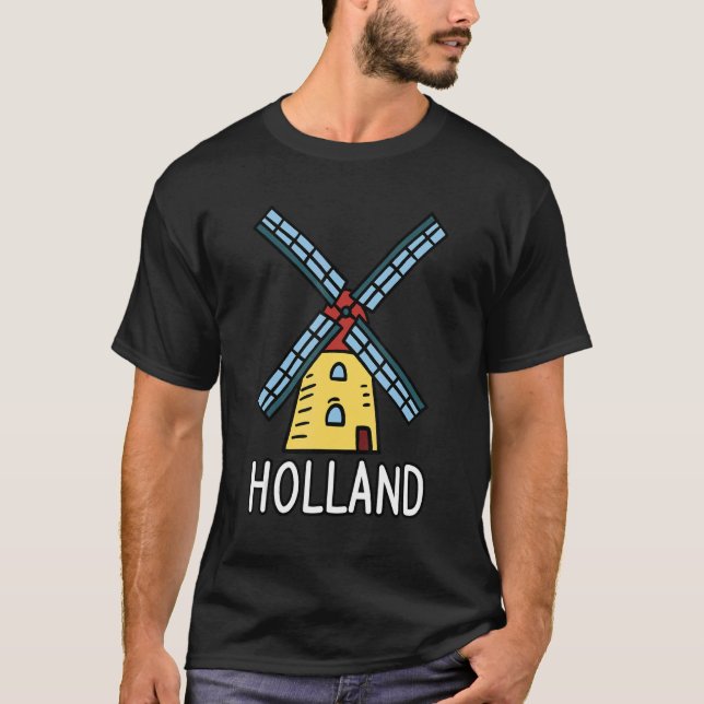Windmill Holland Dutch Netherlands 3 T-Shirt (Front)