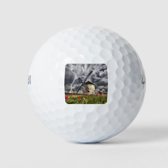 Windmill In A Storm Golf Balls (Front)