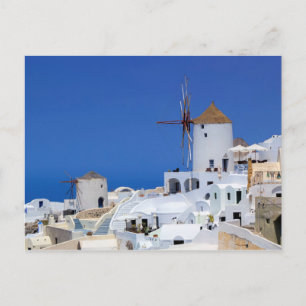 Windmill in Oia, Santorini, Greece Postcard