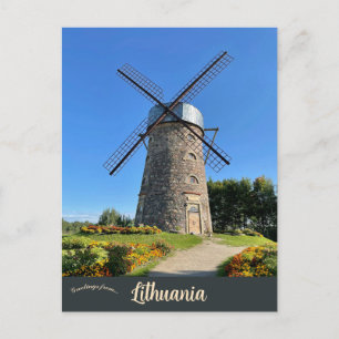 Windmill in Pakruojis Lithuania Postcard