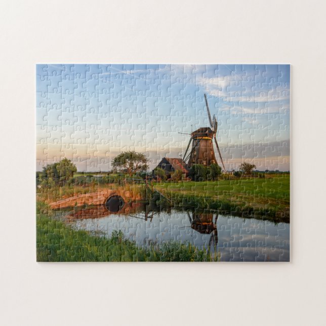 Windmill in the countryside in Holland jigsaw Jigsaw Puzzle (Horizontal)