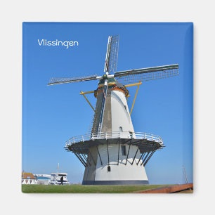 Windmill in Vlissingen, Netherlands Magnet