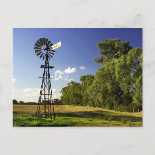 Windmill near Hume Highway, Victoria, Australia Postcard