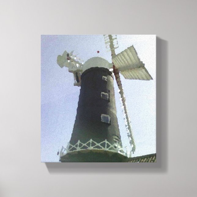 Windmill Oil Canvas Print (Front)