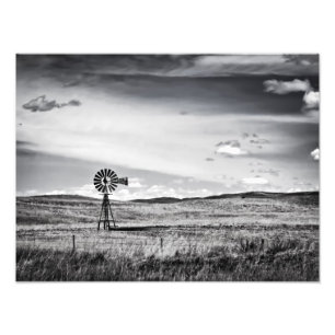 Windmill on the Plains Art Print