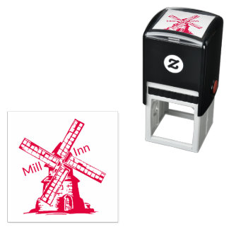 Windmill Personalize with your Logo and Text Self-inking Stamp