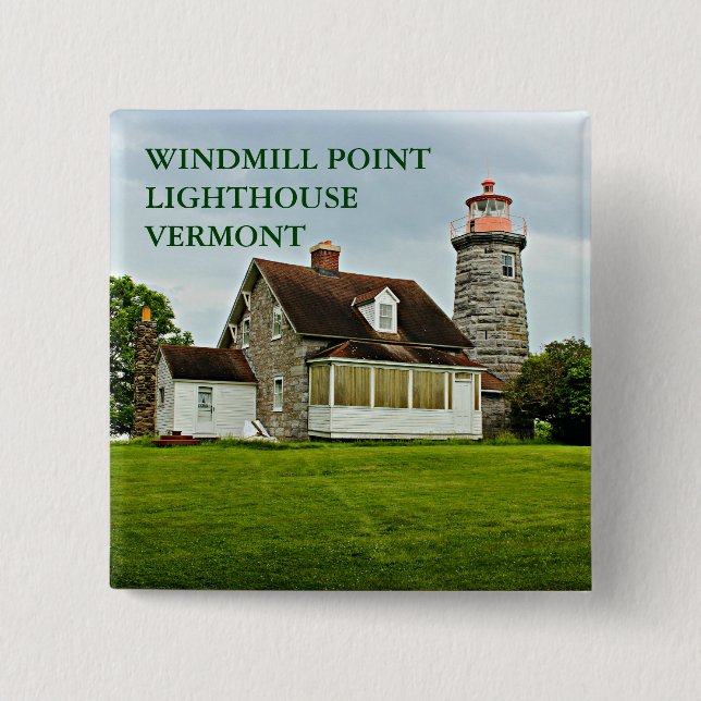 Windmill Point Lighthouse, Lake Champlain VT Pin (Front)