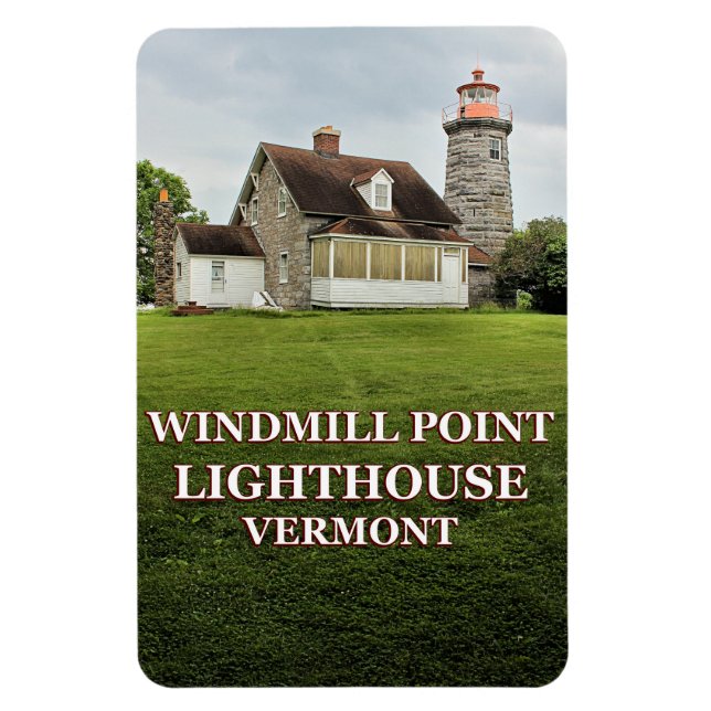 Windmill Point Lighthouse, Vermont Flexi Magnet (Vertical)