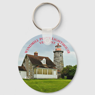 Windmill Point Lighthouse, Vermont Keychain