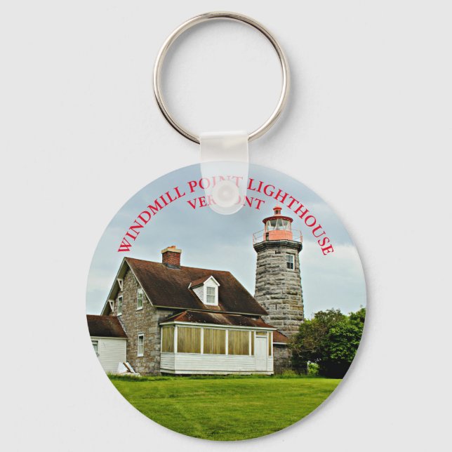 Windmill Point Lighthouse, Vermont Keychain (Front)