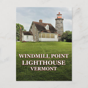 Windmill Point Lighthouse, Vermont Postcard