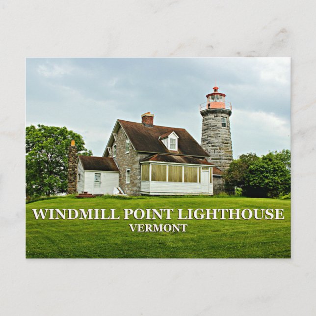 Windmill Point Lighthouse, Vermont Postcard (Front)