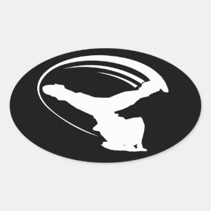 Windmill style white sticker