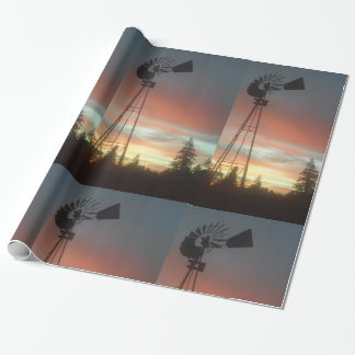 Windmill Sunsey Wrapping Paper