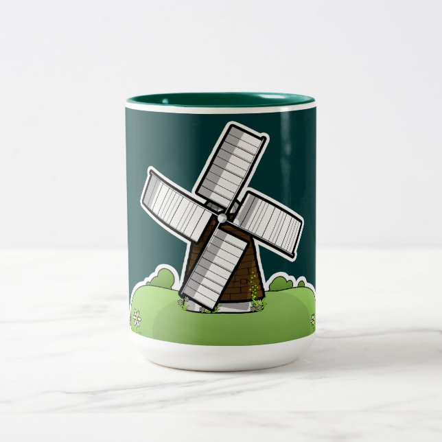 Windmill Two-Tone Coffee Mug (Center)