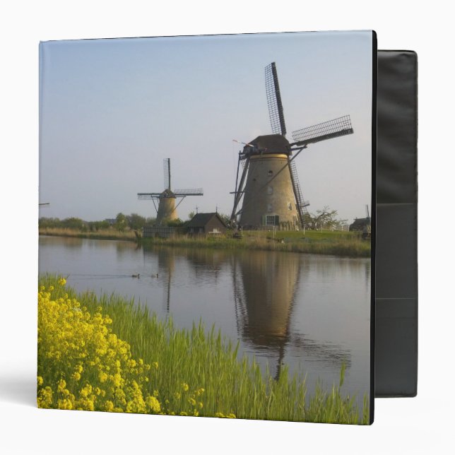 Windmills along the canal in Kinderdijk, Binder (Front/Inside)