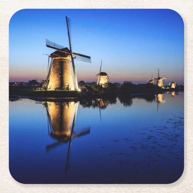 Windmills at Blue Hour coaster (Front)