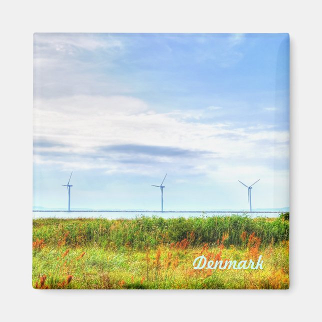 Windmills in Denmark Magnet (Front)