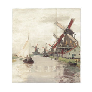 Windmills in Holland by Claude Monet Notepad