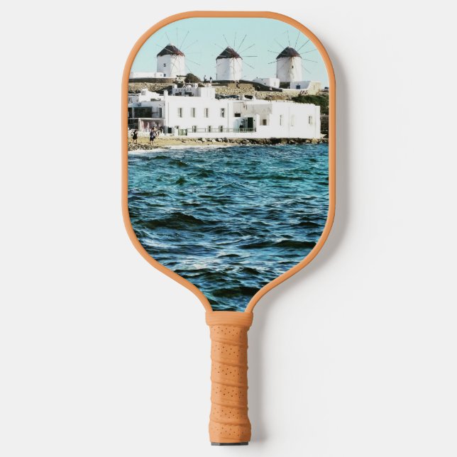 Windmills in Mykonos Pickleball Paddle (Front)