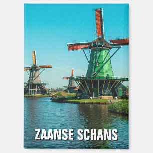 Windmills in Zaanse Schans Netherlands Magnet