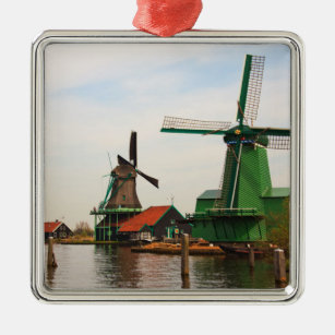 Windmills of Holland  Metal Ornament