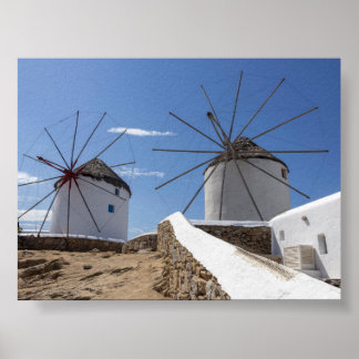 Windmills of Mykonos Poster
