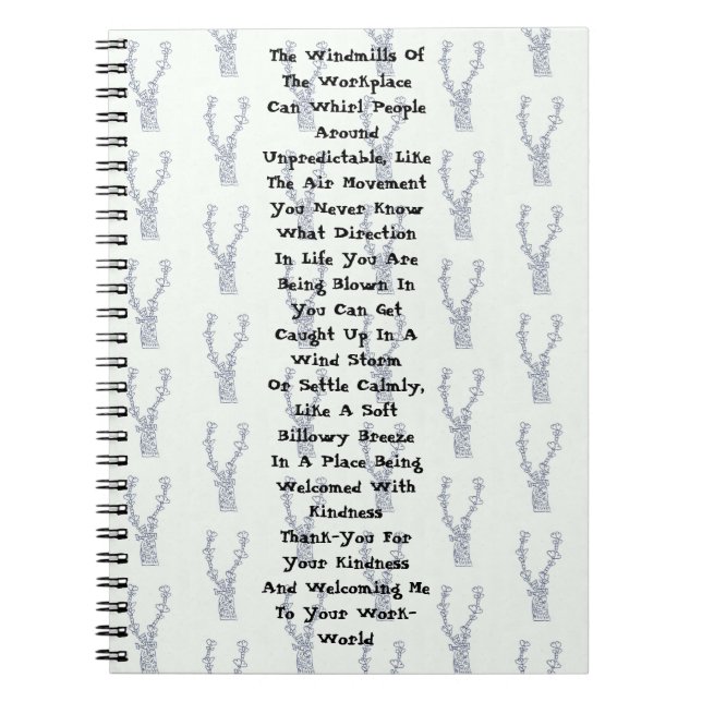 Windmills Of the Workplace Notebook (Front)