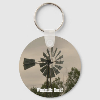 Windmills Rock! Keychain