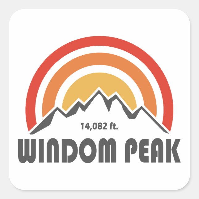 Windom Peak Square Sticker (Front)