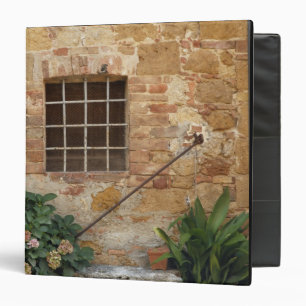 Window and ancient stone wall, Pienza, Italy Binder