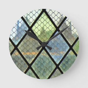 Window Art Round Clock